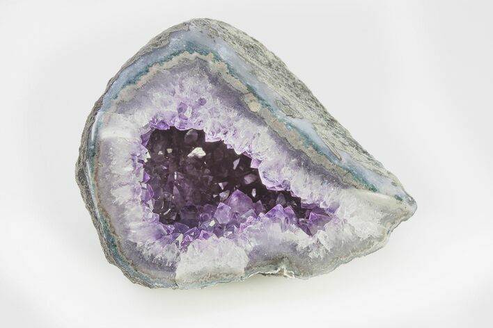 Purple Amethyst Geode With Polished Face - Uruguay #199745
